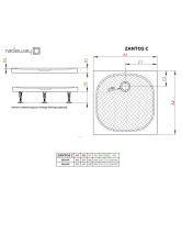 Поддон душевой квадратный из жидк. мрамора Zantos C (Radaway) (Польша) белый 80х80