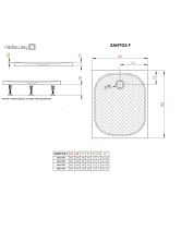 Поддон душевой прямоугольный из жидк. мрамора Zantos F (Radaway) (Польша) белый 120х80