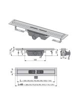 Водоотводящий желоб из нержавеющей стали APZ6-1050 для цельной решетки (ALCAPLAST)