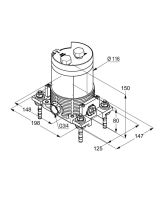 Внутренний блок DN 20 для напольных смесителей для ванны на 1 отверстие FLEXX.BOXX (KLUDI)