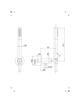 Комплект ручной лейки 53PZ440TTAS (PAINI) Италия,черный матовый