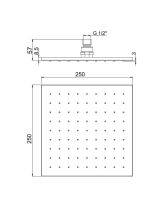 Верхний душ 50PZ759QQ25 (PAINI) Италия, черный матовый