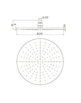 Верхний душ 50PZ759TT25 (PAINI) Италия, черный матовый