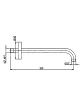 Душевой кронштейн 50PZ745TT30 (PAINI) Италия, черный матовый