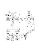 Смеситель для ванны Liberty 17F3105KM с аксессуаром (PAINI) Италия, бронза