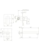 Смеситель для раковины встраиваемый Dax-R 84PZ208RQ (PAINI) Италия,черный матовый