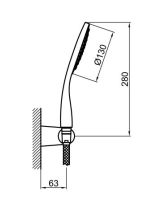 Душевой гарнитур ARIA AC0764560 многофункциональная лейка (Webert) черный матовый