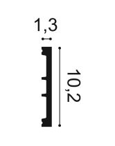 Плинтус напольный дюрополимерный SX163 SQUARE (Orac) 102х13х2000 мм