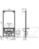 Монтажная рама для биде A105/1120 (ALCAPLAST)