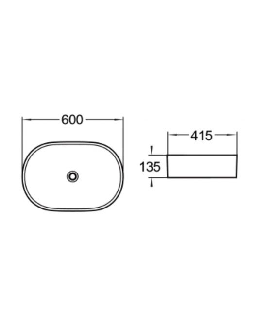 Раковина керамическая SL-1028 (SantiLine) 60х41,5х13,5