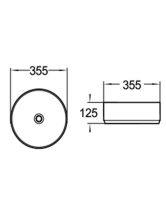 Раковина керамическая SL-1037 (SantiLine) 35,5х35,5х12,5