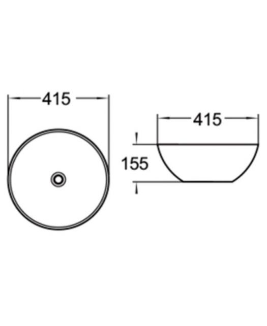 Раковина керамическая SL-1039 (SantiLine) 41,5х41,5х15,5