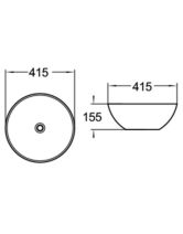 Раковина керамическая SL-1039 (SantiLine) 41,5х41,5х15,5