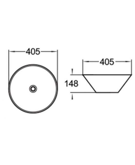 Раковина керамическая SL-1042 (SantiLine) 40,5х40,5х14,8