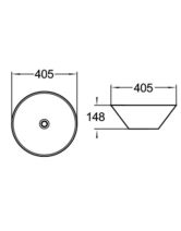 Раковина керамическая SL-1042 (SantiLine) 40,5х40,5х14,8