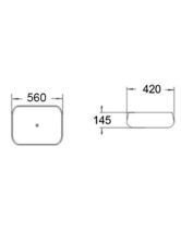 Раковина керамическая SL-1045 (SantiLine) 56х42х14,5