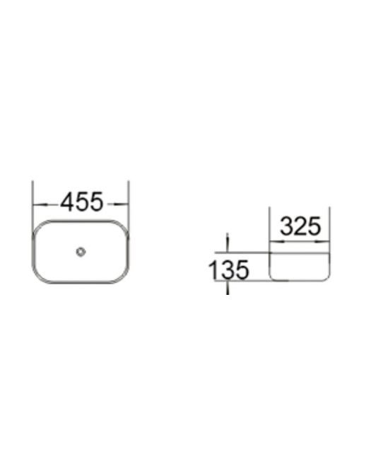 Раковина керамическая SL-1047 (SantiLine) 45,5х32,5х13,5