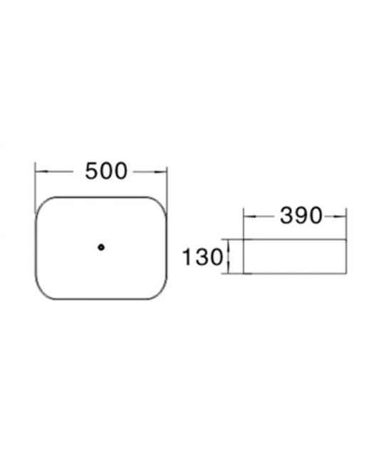 Раковина керамическая SL-1051 (SantiLine) 50х39х13