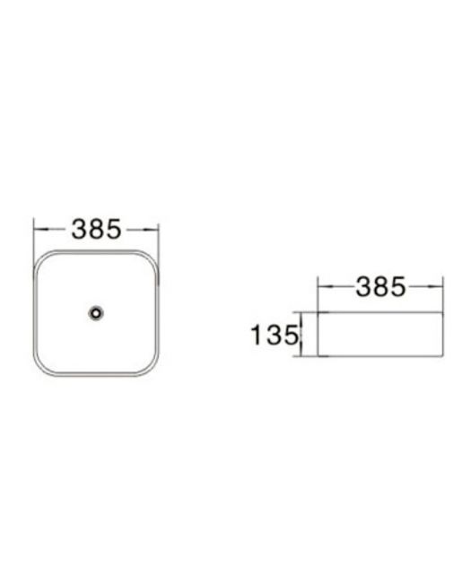 Раковина керамическая SL-1052 (SantiLine) 38,5х38,5х13,5