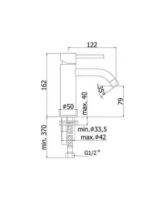 Смеситель для умывальника LIGHT LIG071CR (Paffoni) Италия хром