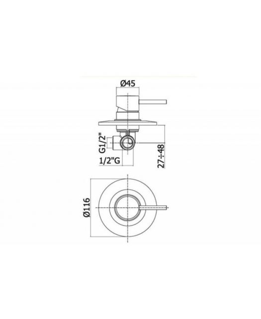 Смеситель для душа LIGHT LIG011NO (Paffoni) Италия, чёрный матовый (С ВНУТРЕННЕЙ ЧАСТЬЮ)