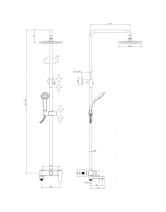 Душевая система для ванны Blu ZCOL632CR (Paffoni) Италия, хром