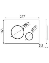 Кнопка управления системой инсталляции M675 (ALСAPLAST) золото