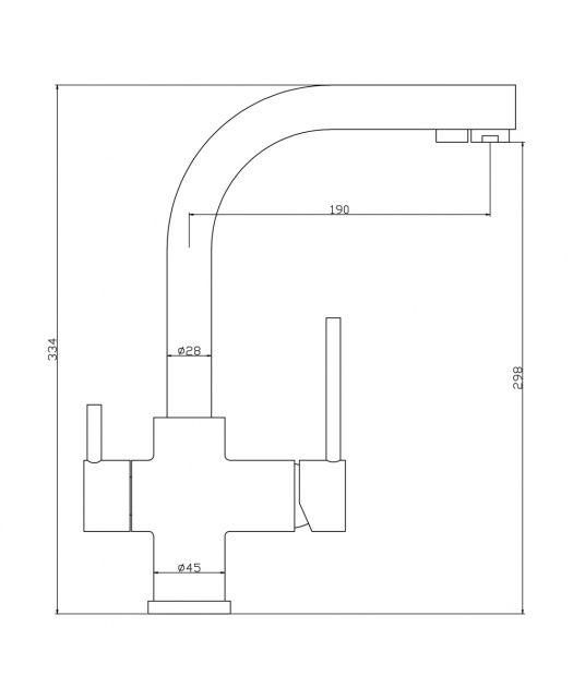 Смеситель для кухни SELENE PLUS 8148 для подключения фильтра (SWEDBE) медь