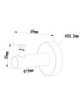 Крючок ATTRIBUT 9804B (SWEDBE) чёрный