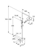 Душевая система LOGO DUAL SHOWER SYSTEM со смесителем для душа (KlUDI) хром