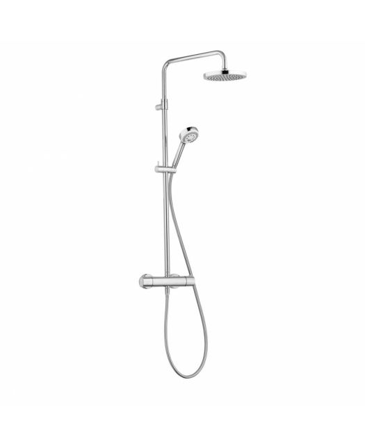 Душевая система LOGO DUAL SHOWER SYSTEM с термостатом для душа, ручная лейка 3S (KlUDI) хром