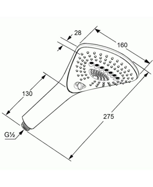 Душевая лейка FIZZ 3S (KLUDI) чёрный матовый