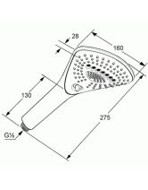 Душевая лейка FIZZ 3S (KLUDI) чёрный матовый