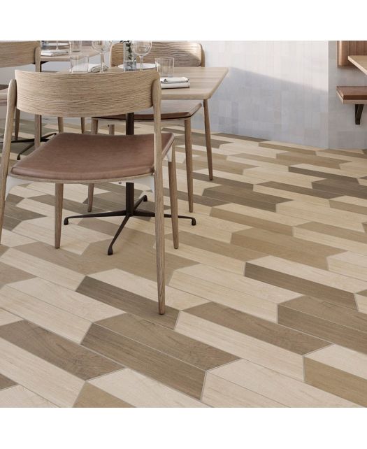 Керамический гранит 60 Chevron A Wood Mid (WOW) Испания 10х52