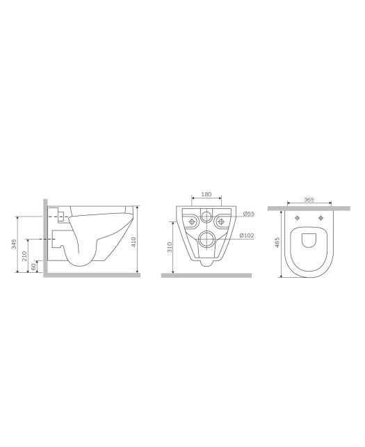 Унитаз подвесной FlashClean Spirit 2.0 c сиденьем C707858WH (AM.PM)