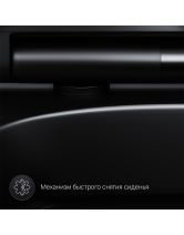 Унитаз подвесной FlashClean Spirit 2.0 c сиденьем (AM.PM) чёрный