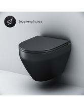 Унитаз подвесной FlashClean Spirit 2.0 c сиденьем (AM.PM) чёрный