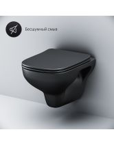 Унитаз подвесной X-JOY FlashClean c сиденьем микролифт (AM.PM) черный