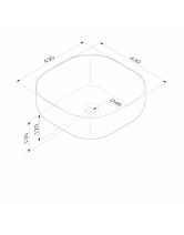 Раковина керамическая накладная FUNC (AM.PM) 43 см