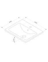 Раковина мебельная керамическая X-JOY (AM.PM) 54 см