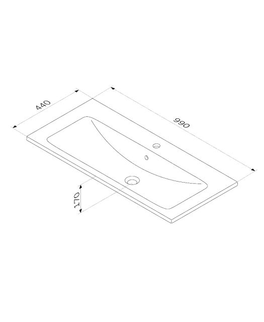 Раковина мебельная керамическая X-JOY (AM.PM) 99 см