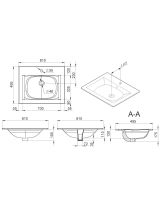 Раковина мебельная керамическая SPIRIT V2.0 (AM.PM) 81 см