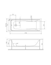 Каркас для ванны GEM (AM.PM) 170х75