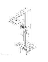 Душевая система FUNC с смесителем-полкой и термостатом (AM.PM) хром
