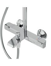 Душевая система FUNC со смесителем термостатом и изливом (AM.PM) хром