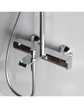 Душевая система FUNC со смесителем термостатом и изливом (AM.PM) хром
