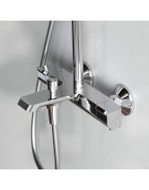 Душевая система FUNC со смесителем термостатом и изливом (AM.PM) хром