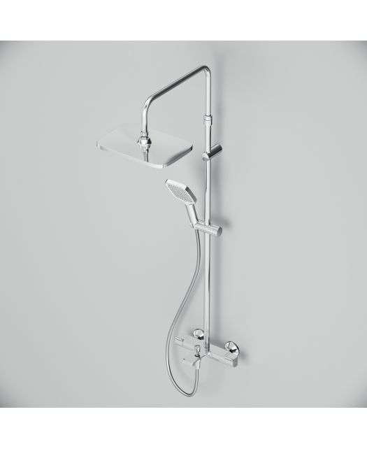 Душевая система FUNC со смесителем термостатом и изливом (AM.PM) хром