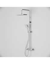 Душевая система FUNC со смесителем термостатом и изливом (AM.PM) хром