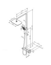 Душевая система FUNC с термостатом (AM.PM) хром